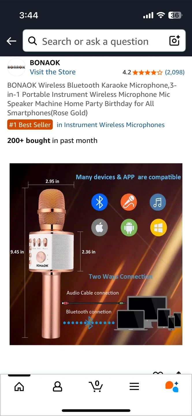 Wireless Karaoke Microphone with Protective Covers image indicator(3)