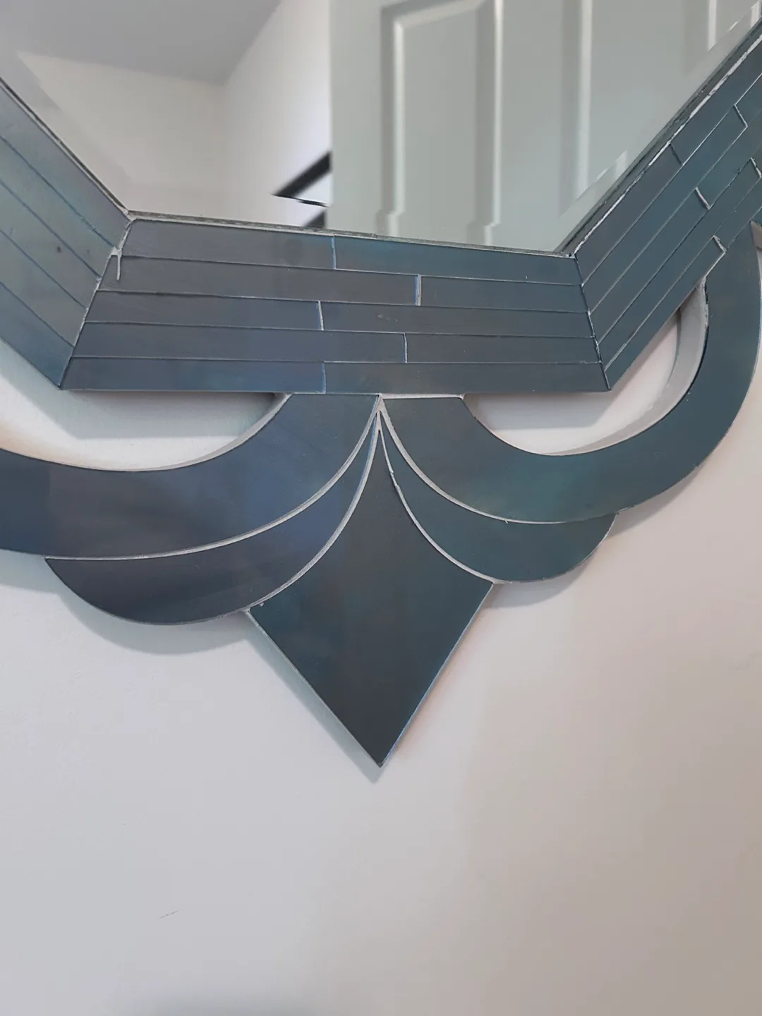 Teal Coloured Mosaic Mirror image indicator(2)