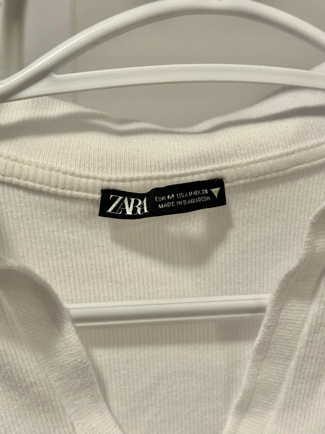 Zara White Long Sleeve Polo Shirt - photo 2