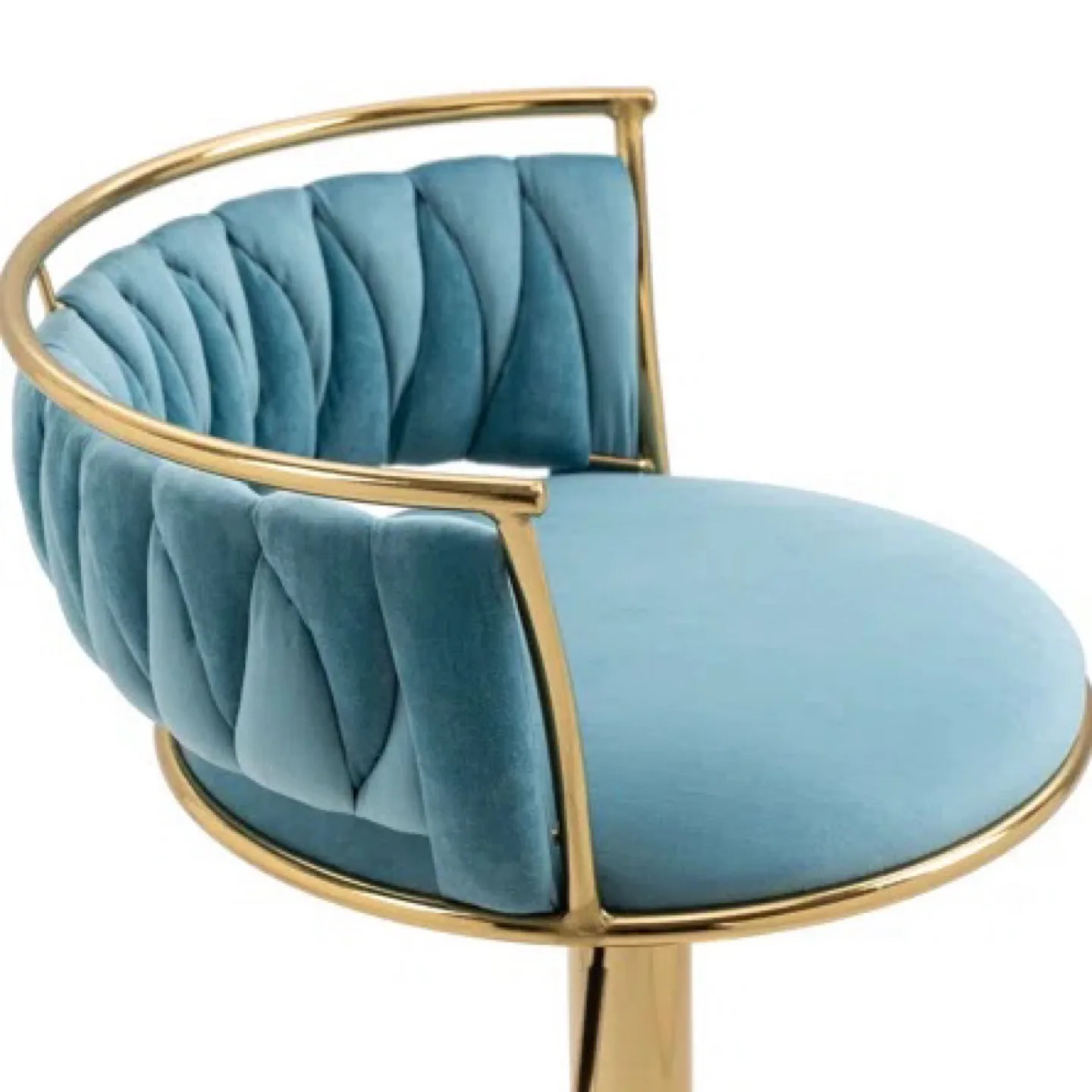 Misty Blue Velvet Swivel & Adjustable Height Stools, Set of 2 image indicator(7)