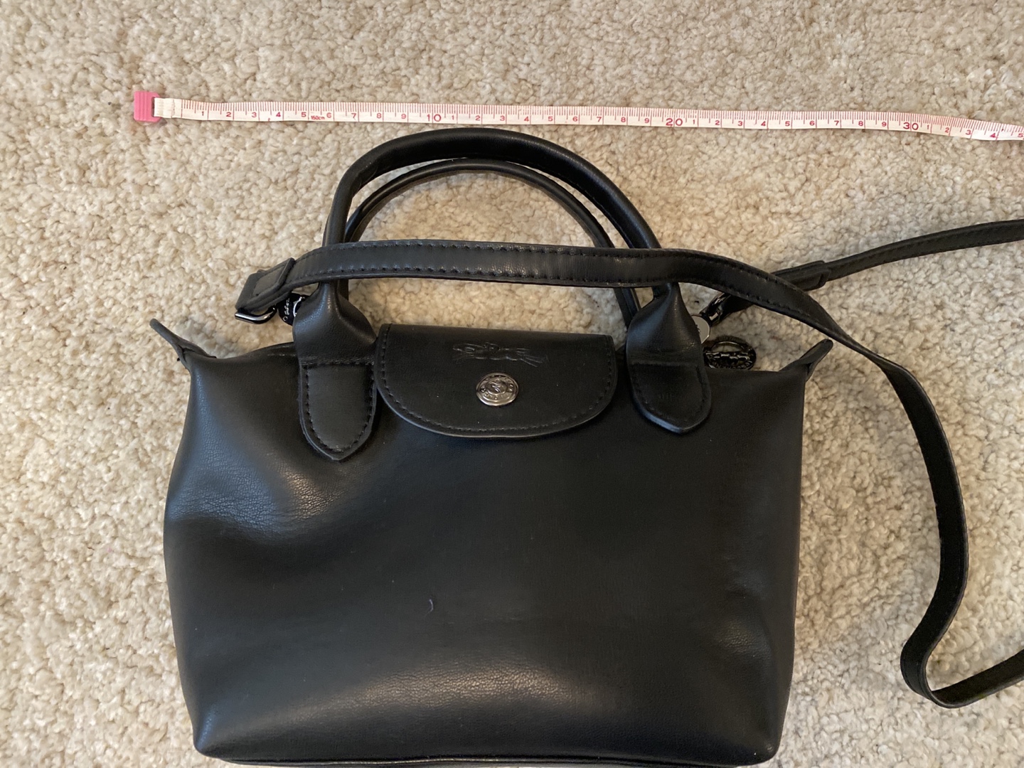 Longchamp Black Mini Top Handle Bag - photo 3