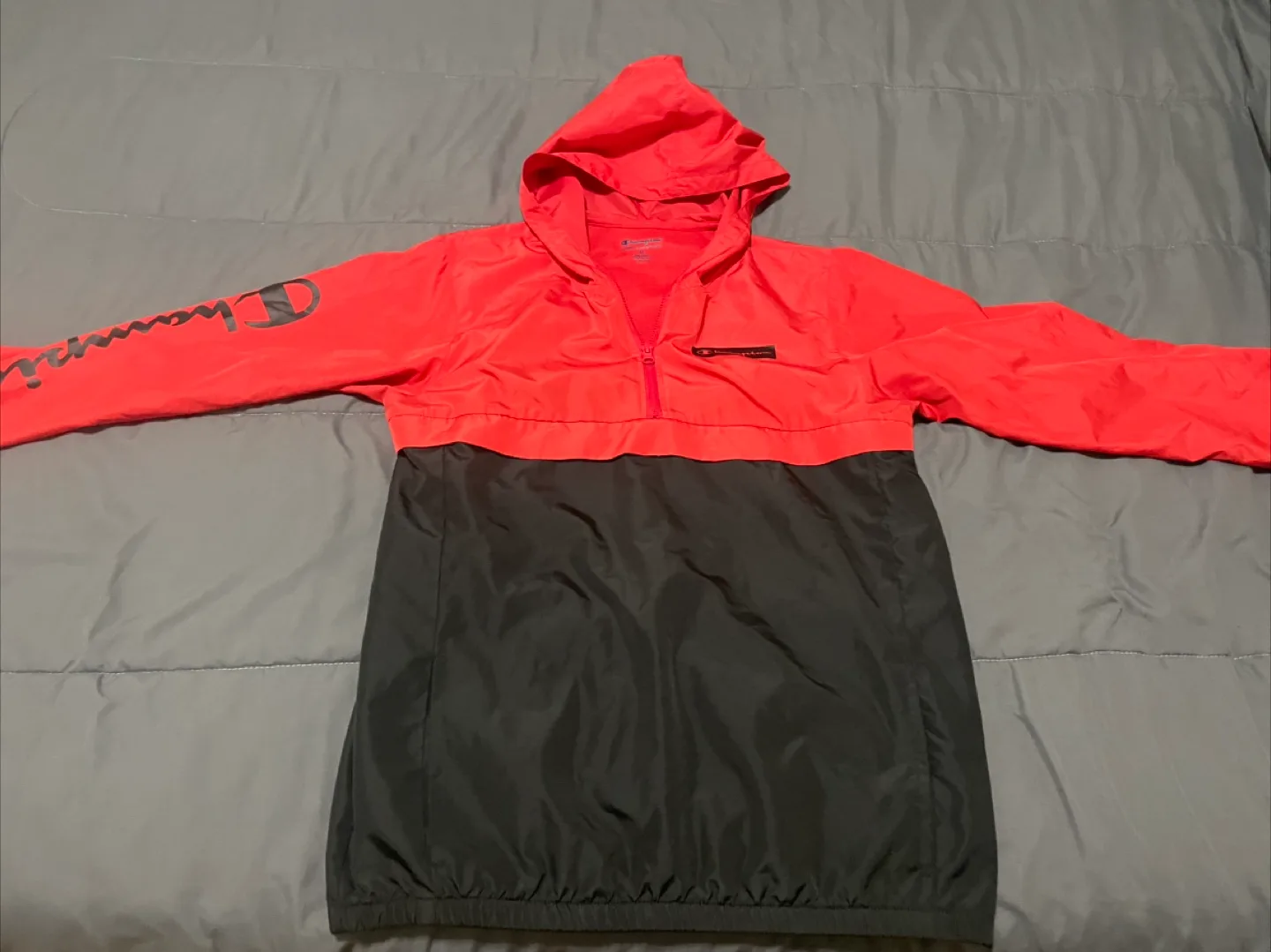 Champion Red & Black Pullover Windbreaker thumbnail