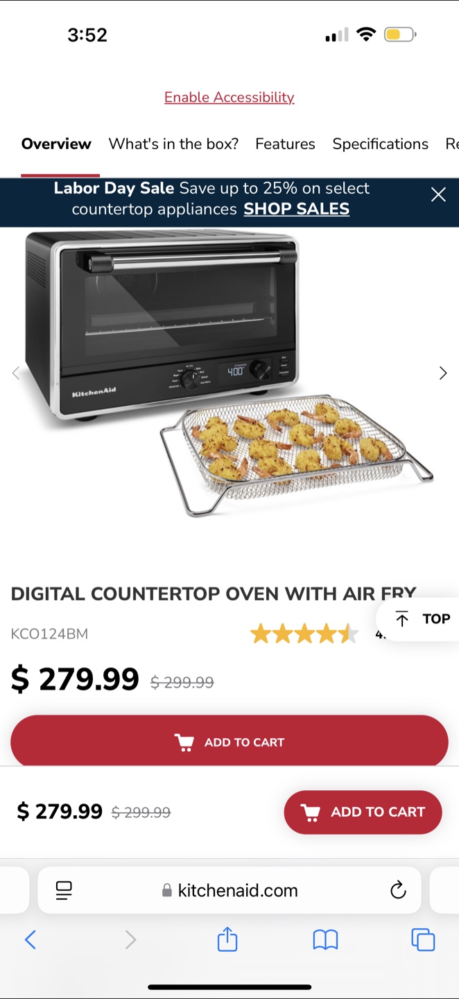 KitchenAid Digital Countertop Oven with Air Fry
