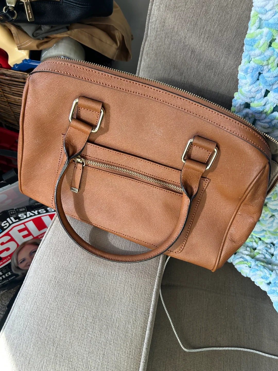 Calvin Klein Brown Satchel Handbag thumbnail