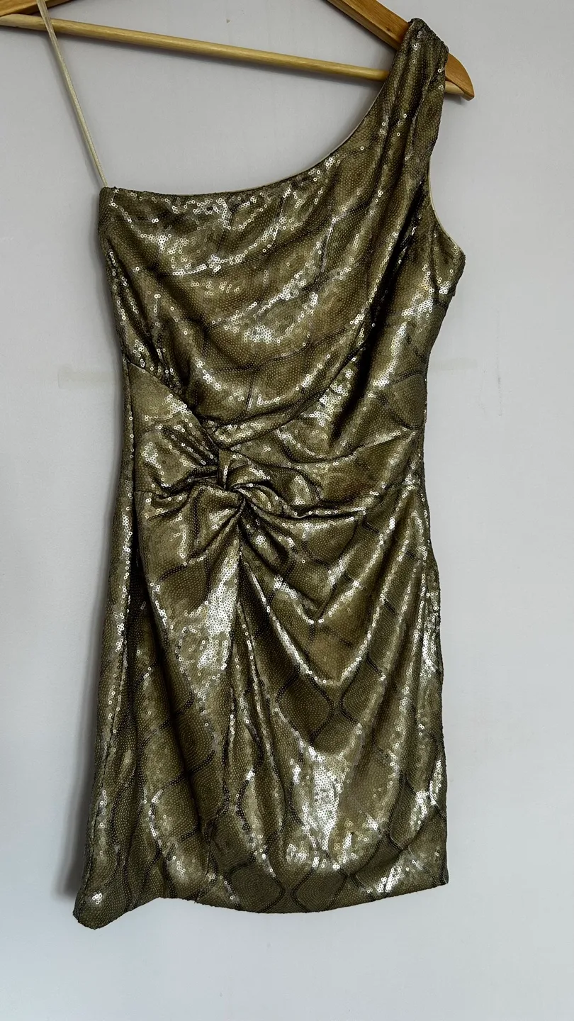 Gorgeous One-Shoulder Sequin Mini Dress thumbnail