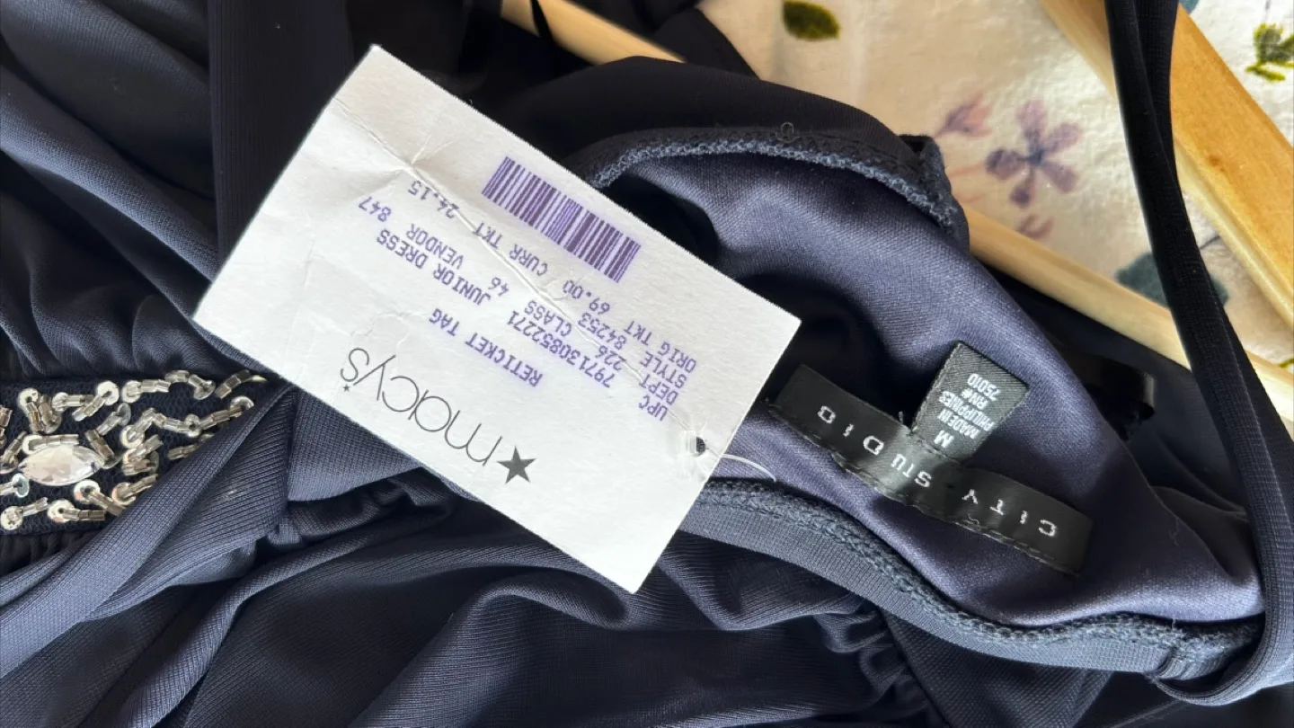 City Studio Junior Dress - Size M - Beaded Neckline image indicator(3)