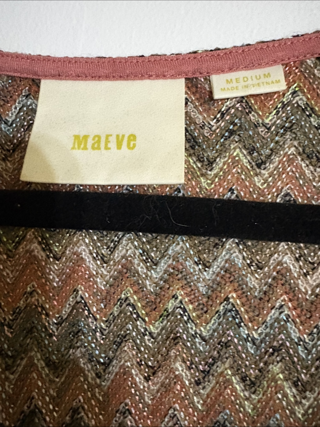 Vintage Maeve by Anthropology Chevron Knit Dress - Size Medium - photo 4