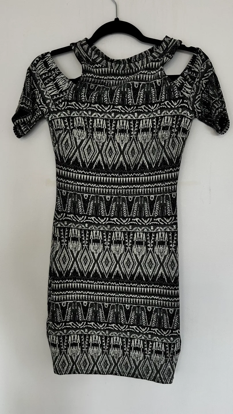 Koton Party Wear Cold Shoulder Mini Dress Size M thumbnail
