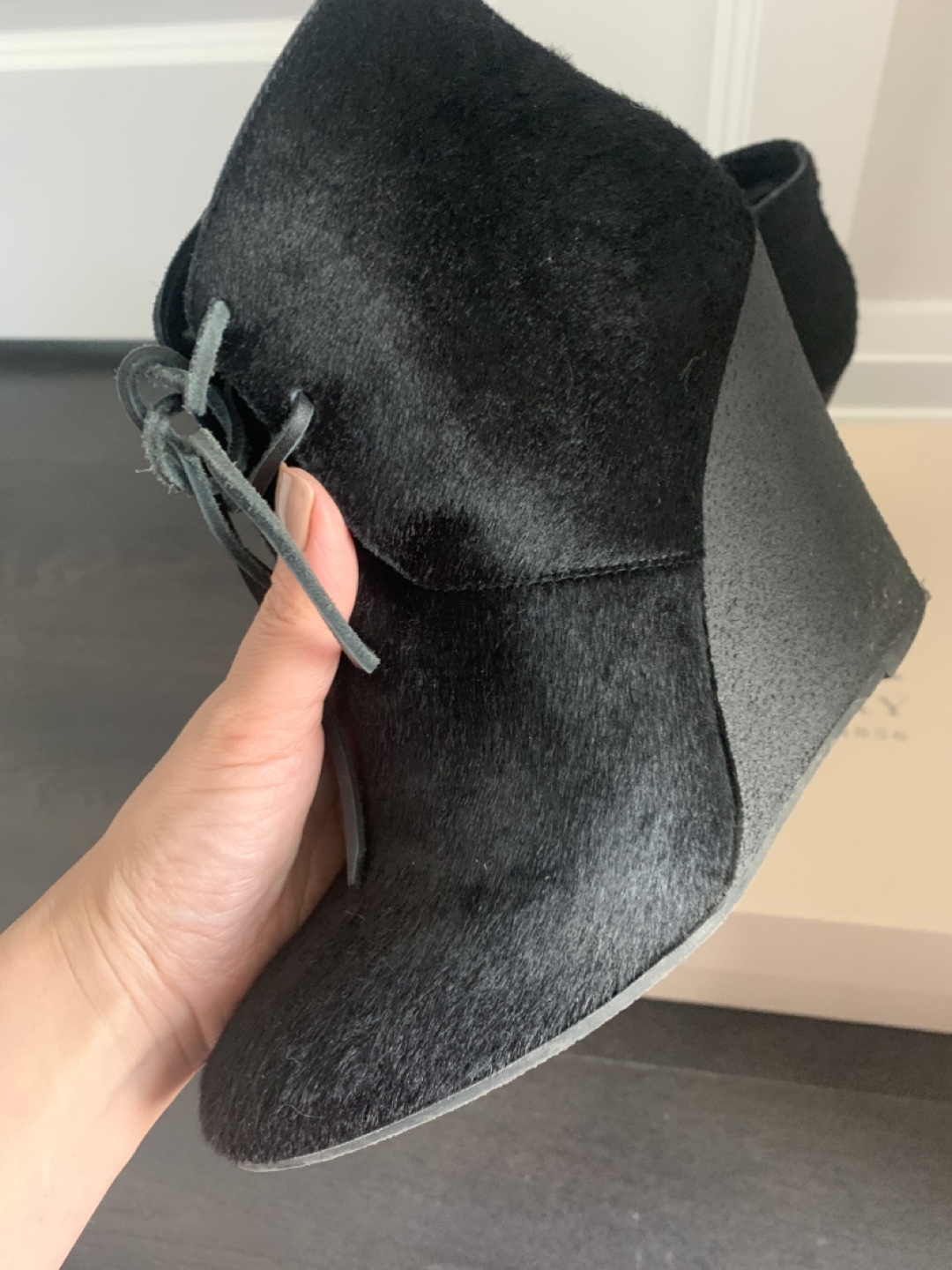 Burberry Black Wedge Booties - Size 36 - photo 2