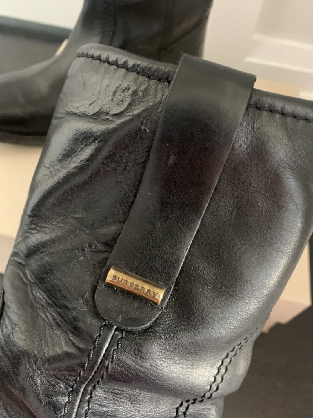 Burberry Black Leather Ankle Boots - photo 5