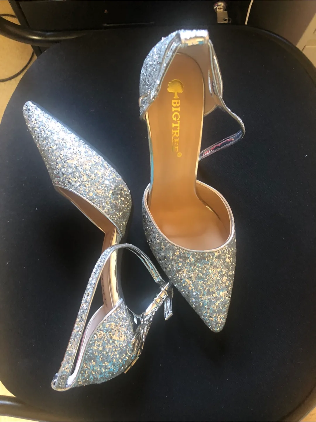 Bigtree Silver Glitter Heels thumbnail