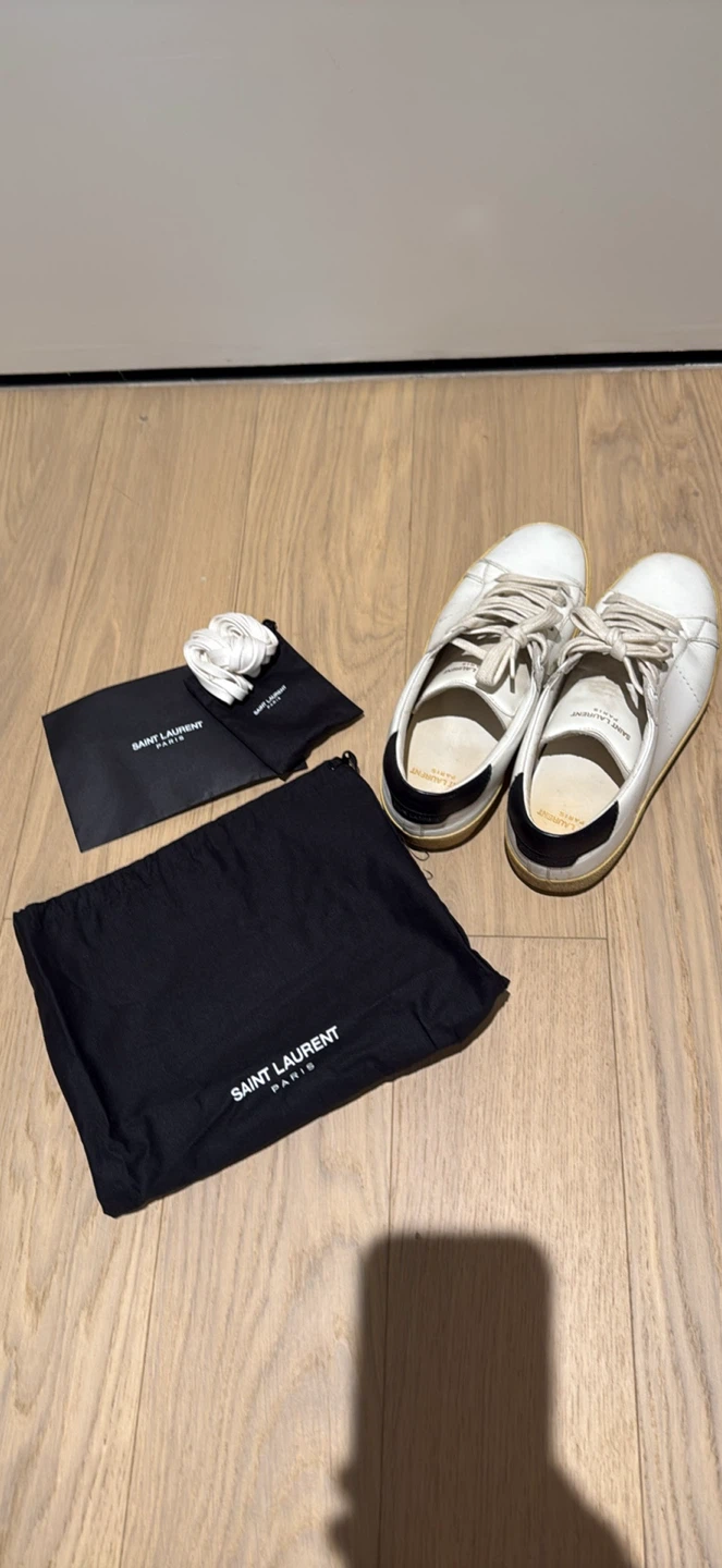 Saint Laurent White Leather Sneakers
