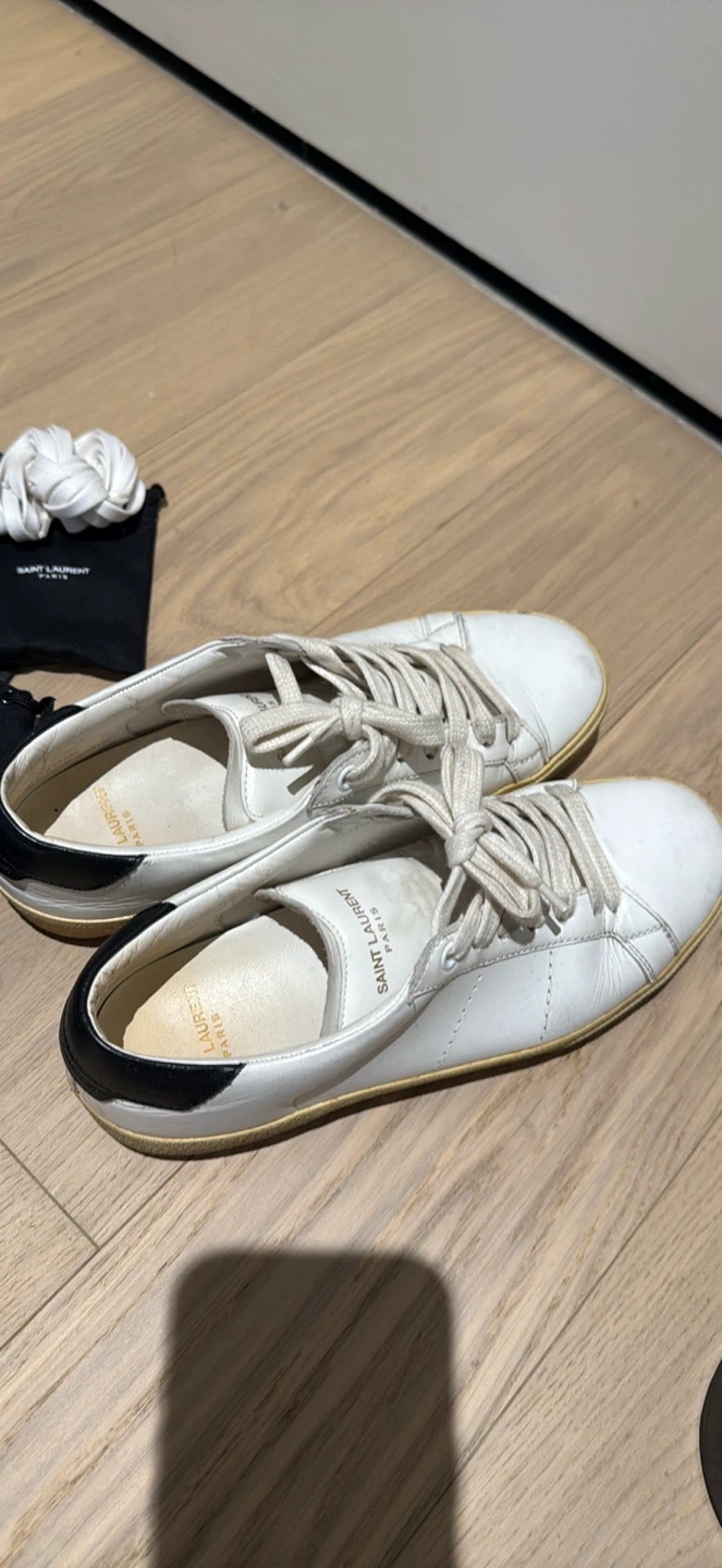 Saint Laurent White Leather Sneakers - photo 2