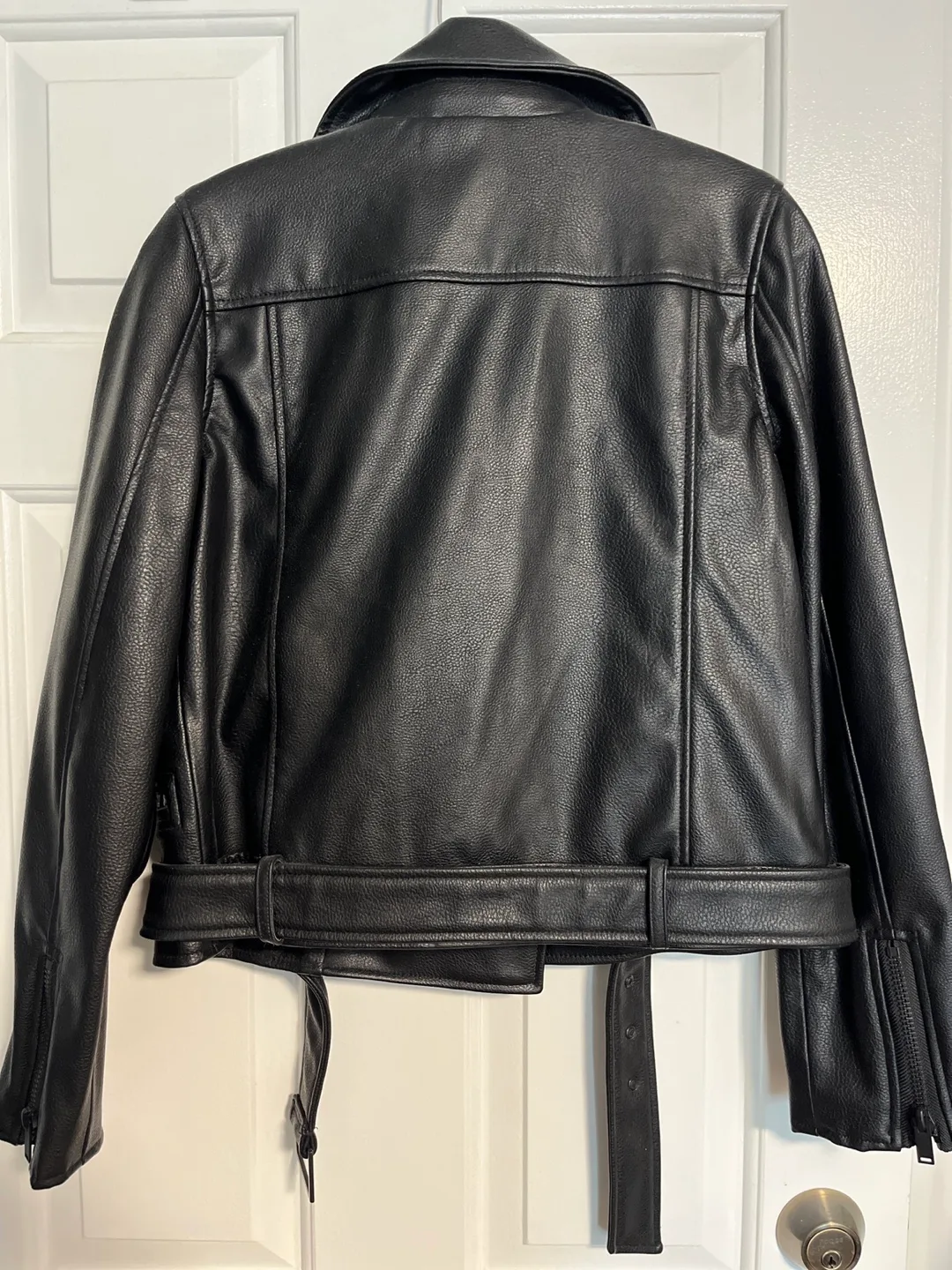 Oak + Fort Black Faux Leather Jacket - Size M image indicator(4)