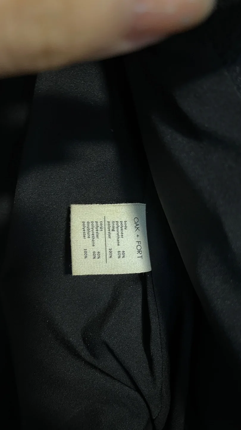 Oak + Fort Black Faux Leather Jacket - Size M image indicator(3)