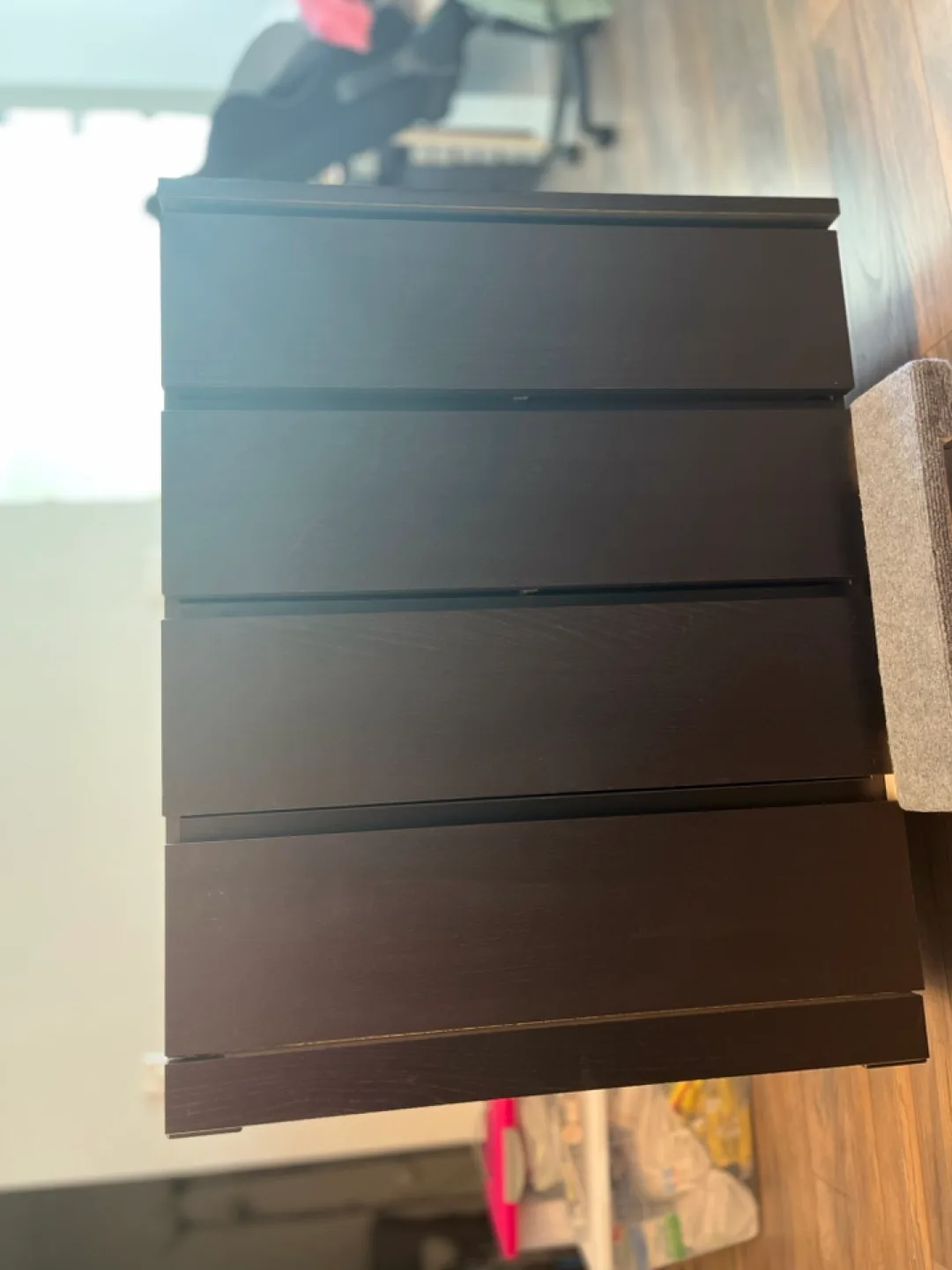 IKEA STORLINTA 4-Drawer Chest - Dark Brown/Oak Effect image indicator(2)