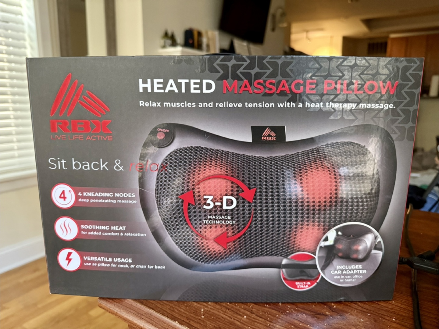 RBX Heated Massage Pillow - in Box