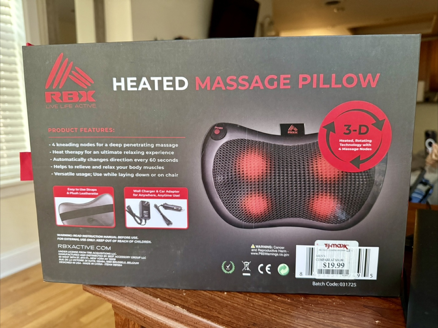 RBX Heated Massage Pillow - in Box - photo 5
