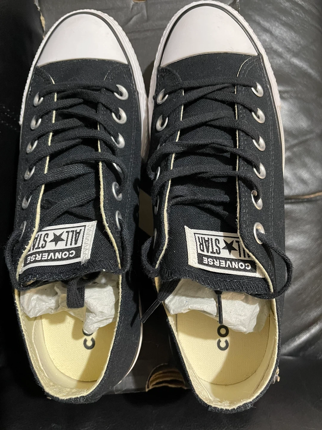 Converse All Star Black Shoes - Size 8