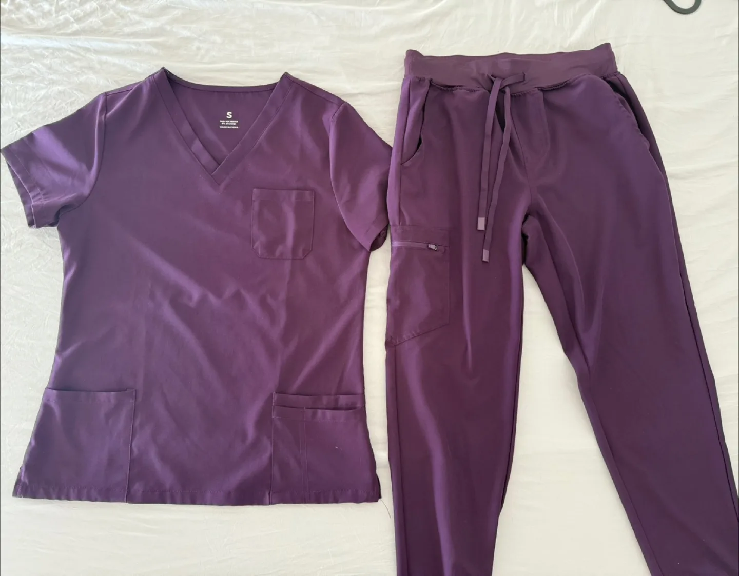COZYFIT Scrubs for Women Set - Size Small - Dark Purple thumbnail