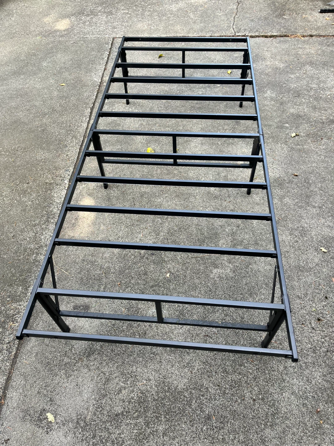 Metal Single Bed Frame - Black