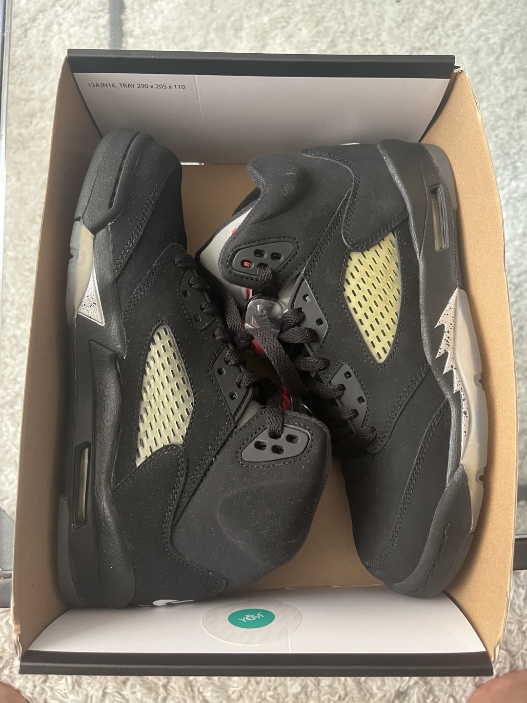 Nike Air Jordan 5 Retro Black/Metallic Silver