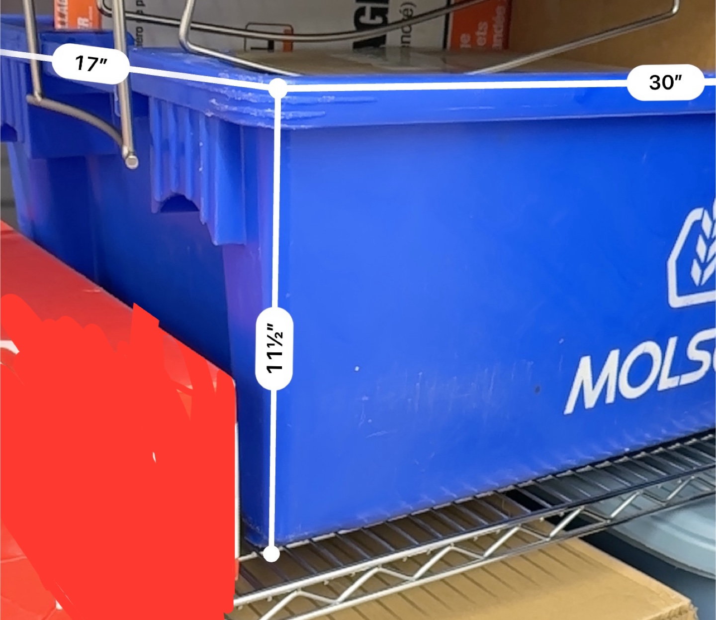 Molson Blue Plastic Beer Tub 30”x17"x11.5” - photo 2