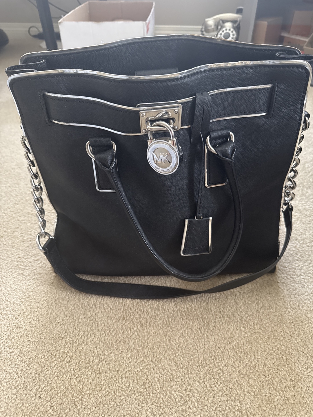 Michael Kors Black Leather Handbag