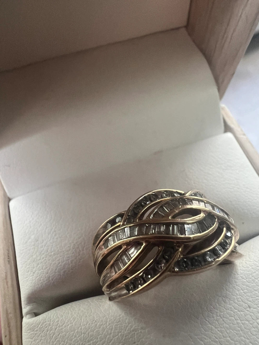 10 k Diamond Gold Ring - photo 2