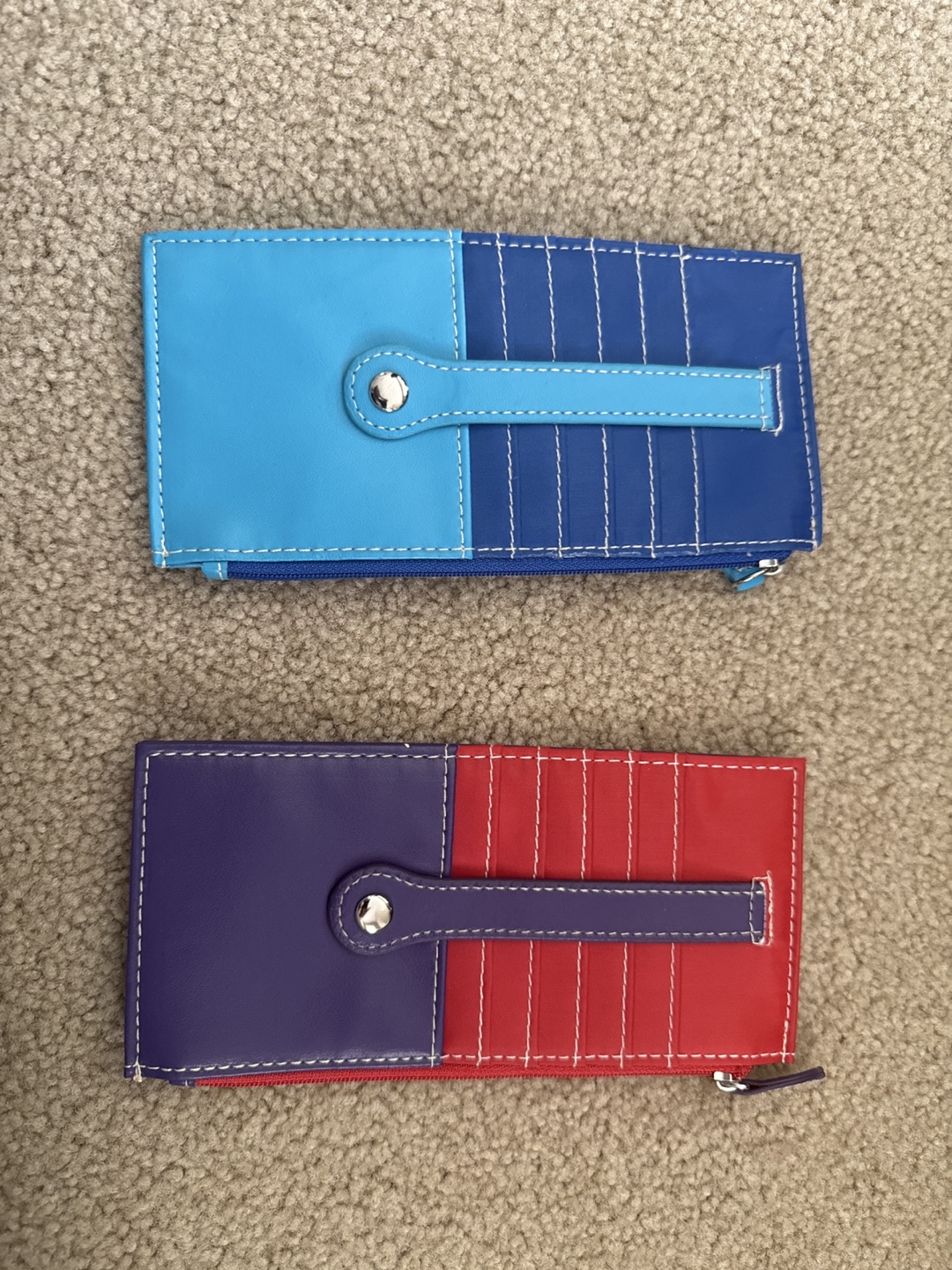 Two Colour Block Card Holders