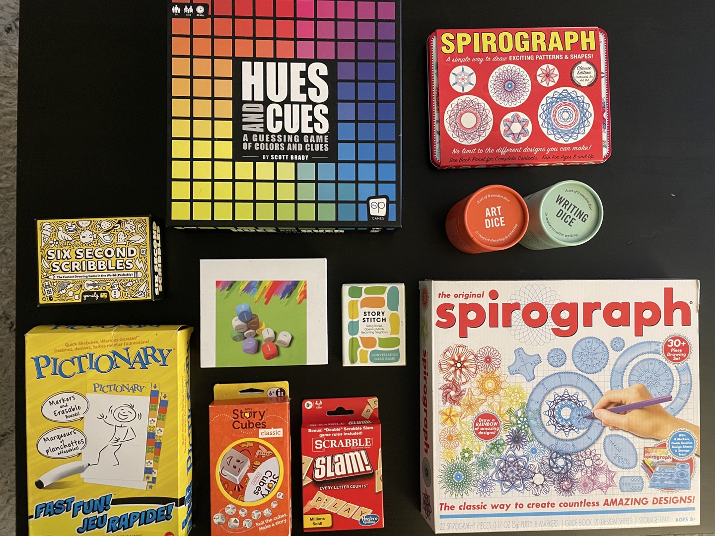 Board Games Lot: Hues and Cues, Spirograph, Pictionary & More!