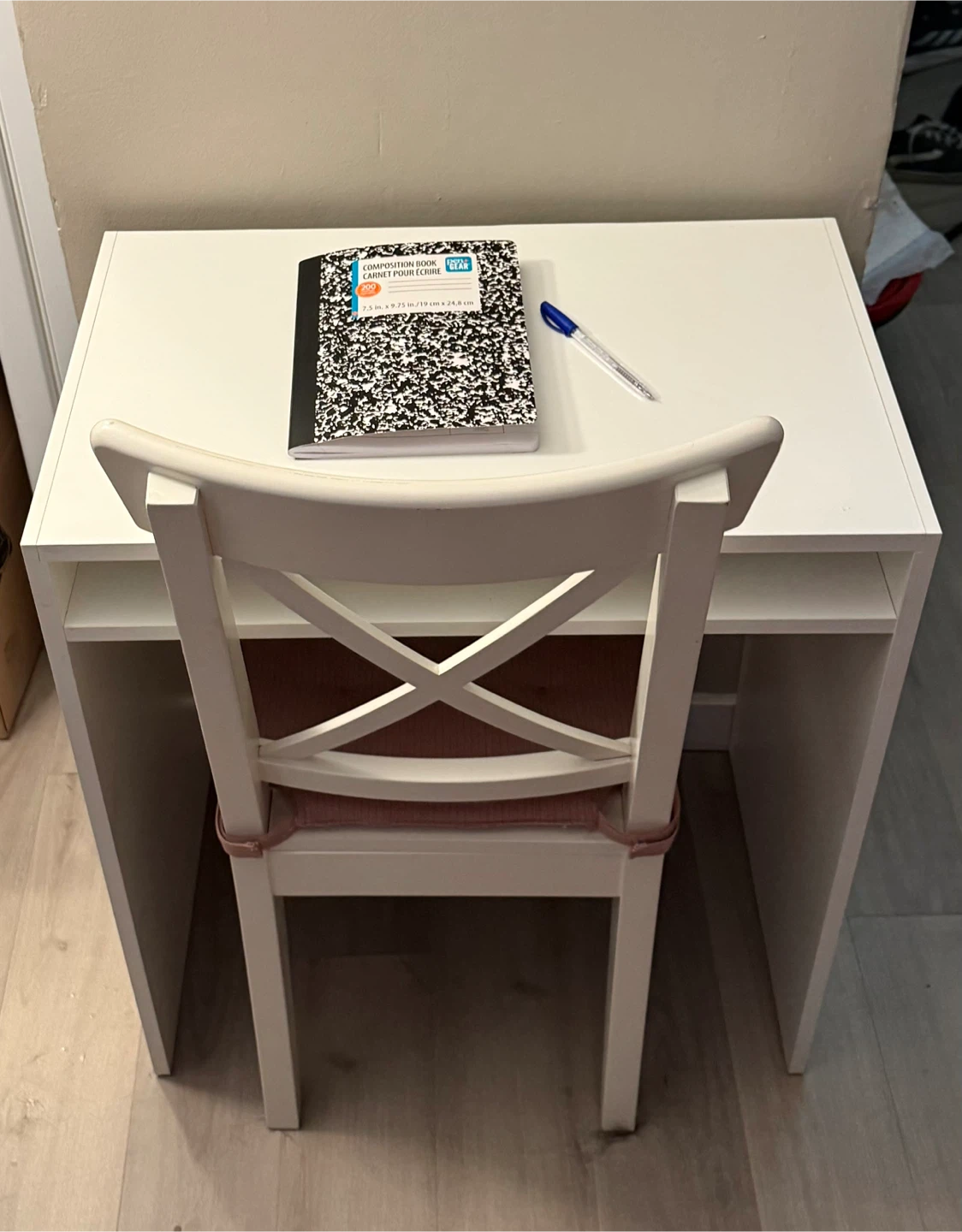 IKEA Desk and Chair Set - White