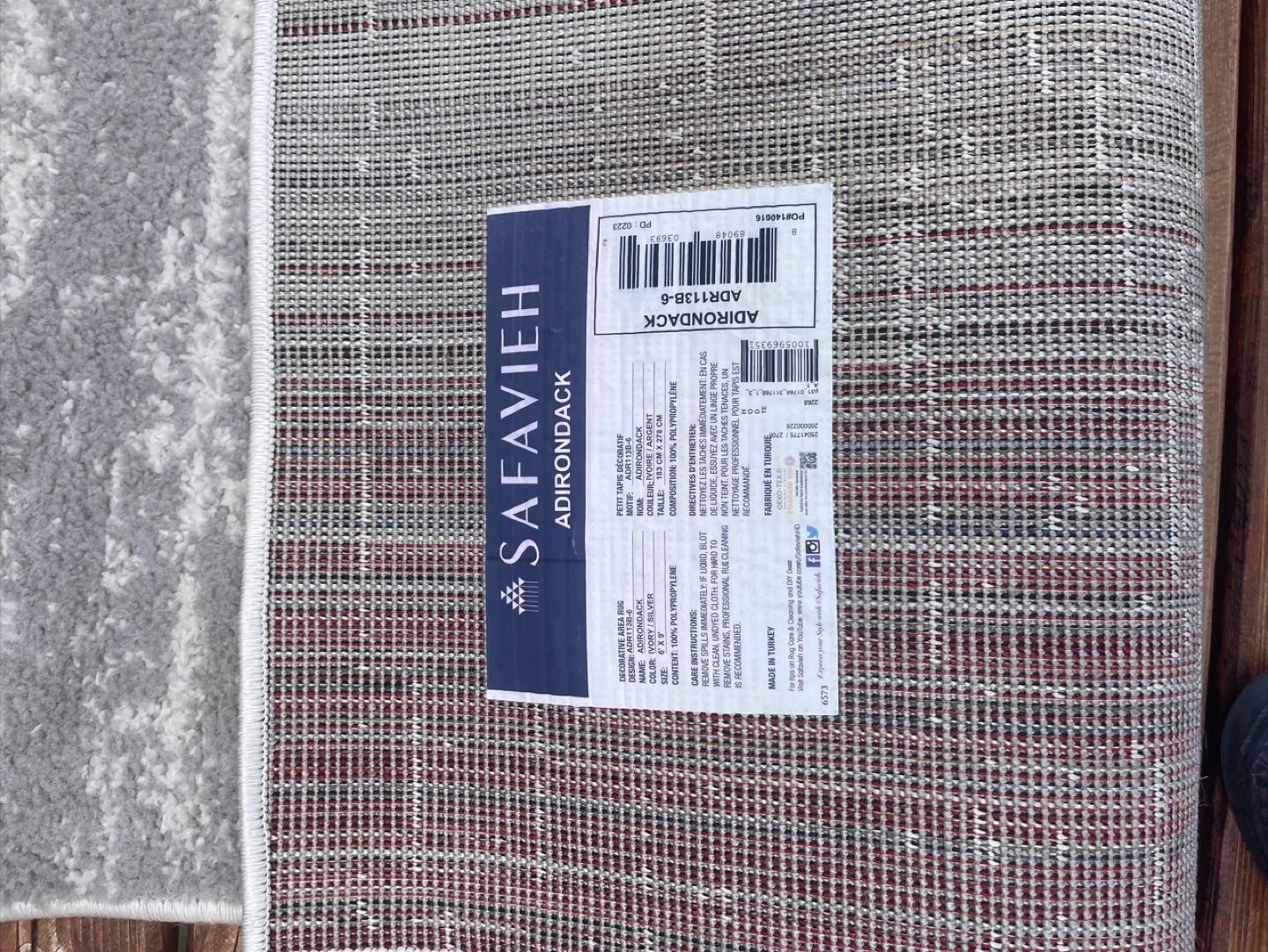 Safavieh Adirondack Ivory/Silver Area Rug 6ft x 9ft image indicator(6)