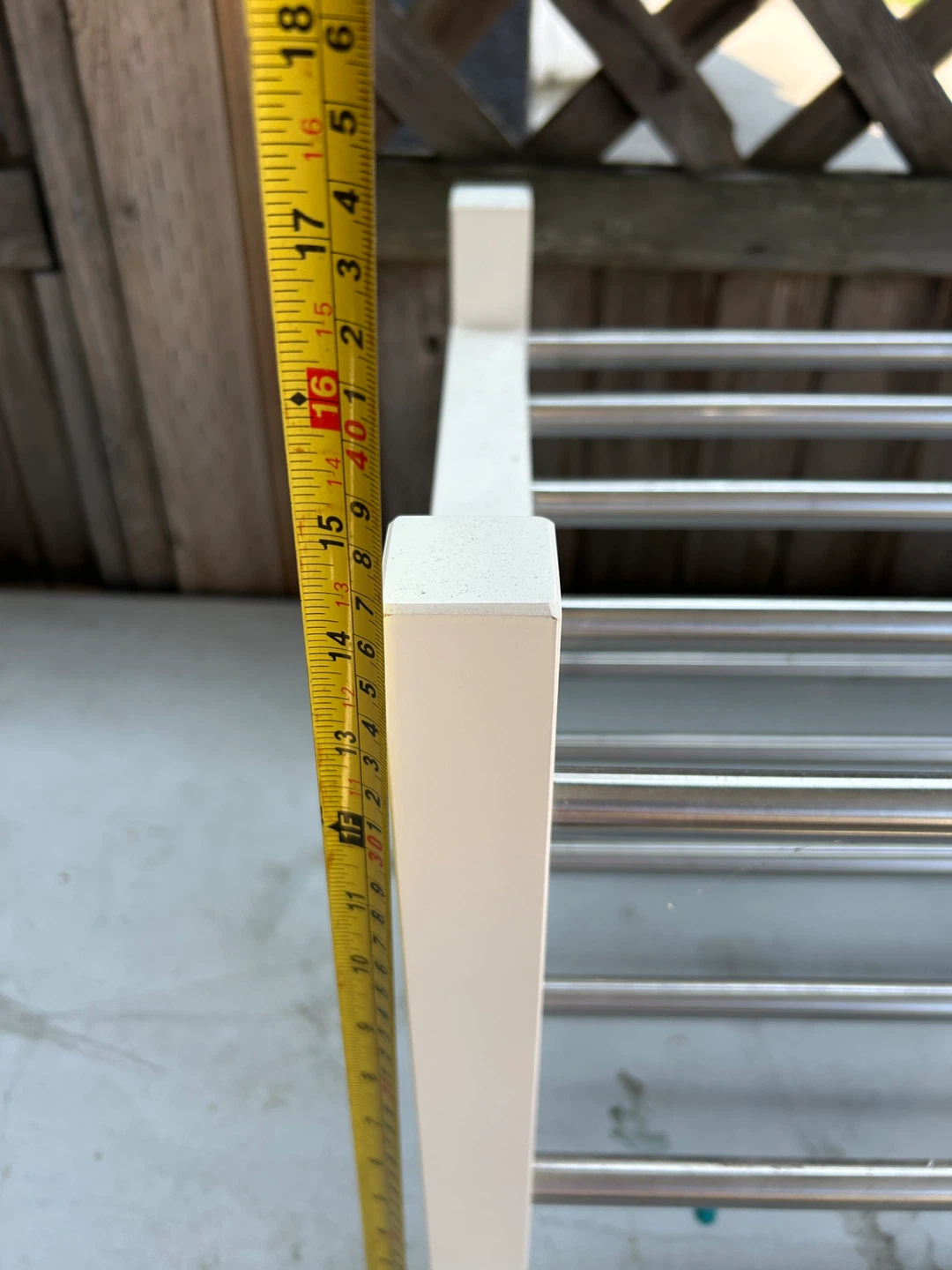 White & Silver Metal Shoe Rack - 31" Wide - photo 4