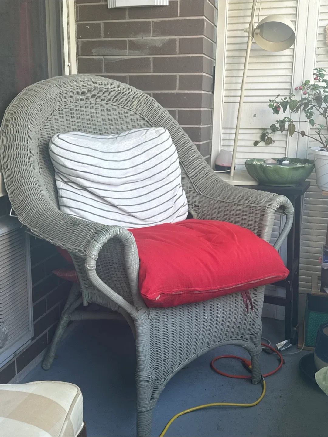 Wicker Armchair with Cushions thumbnail