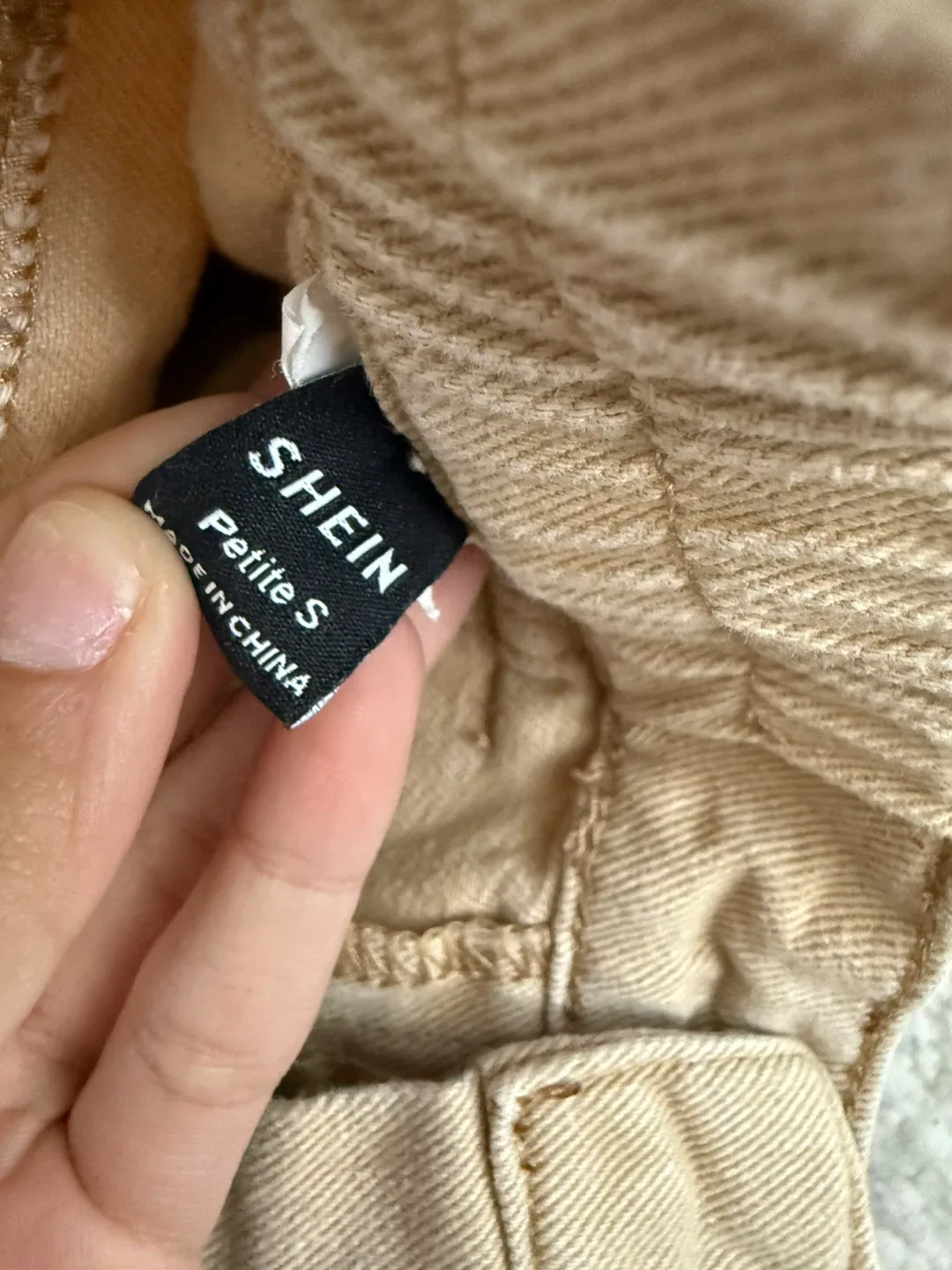 SHEIN Petite S Beige Pants image indicator(2)