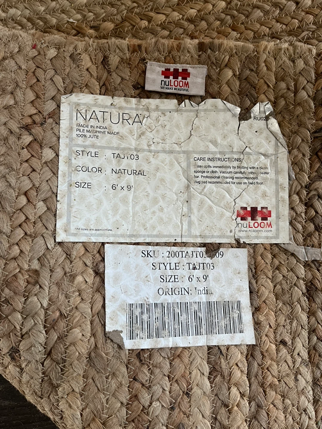 🔥🔥nuLOOM Natura Jute Rug - 6' x 9' Natural - photo 2