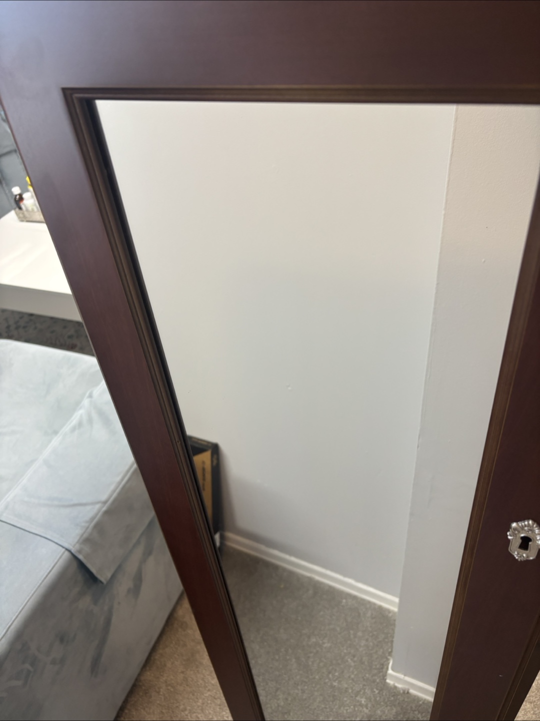 Jewellery Armoire Mirror - Brown Wood - photo 3