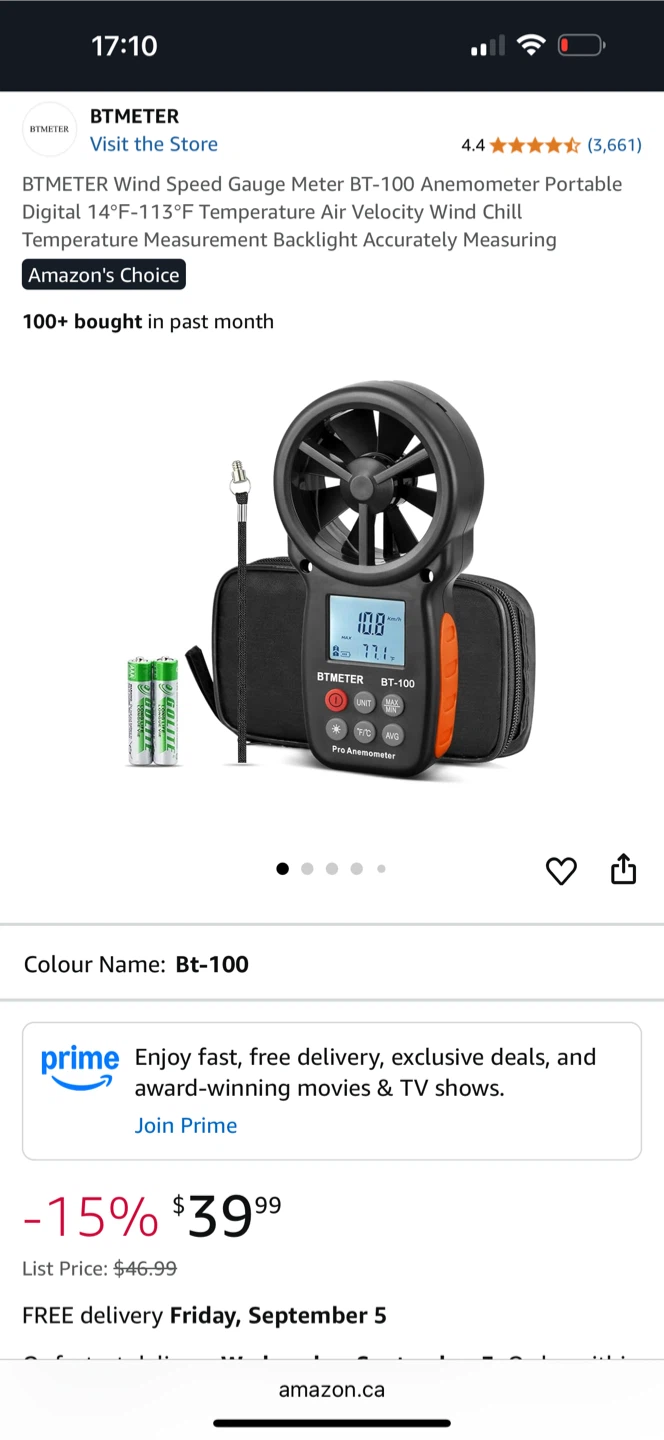 Wind Speed Gauge Meter - photo 3