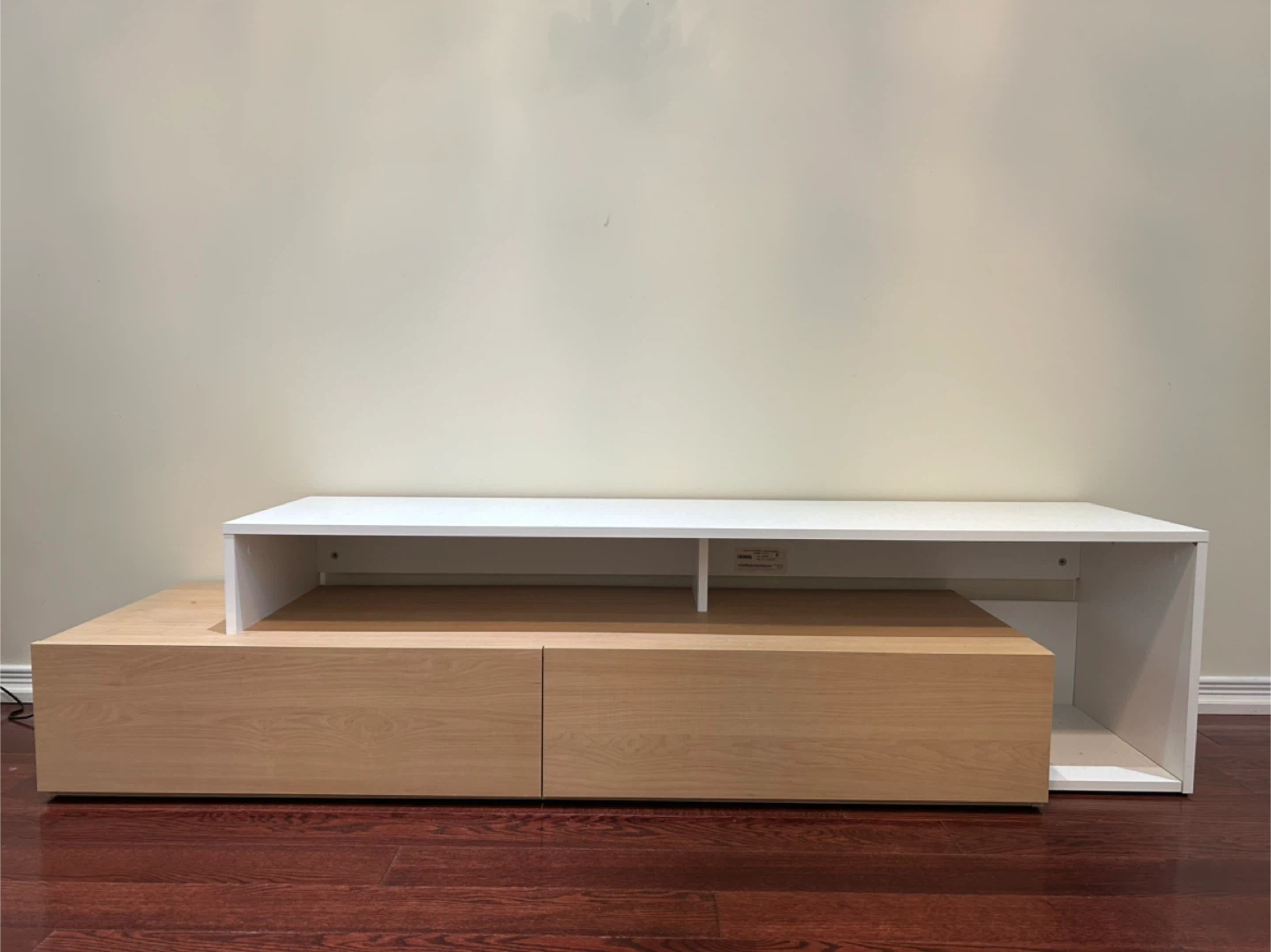 Modern White & Wood TV Stand - photo 4