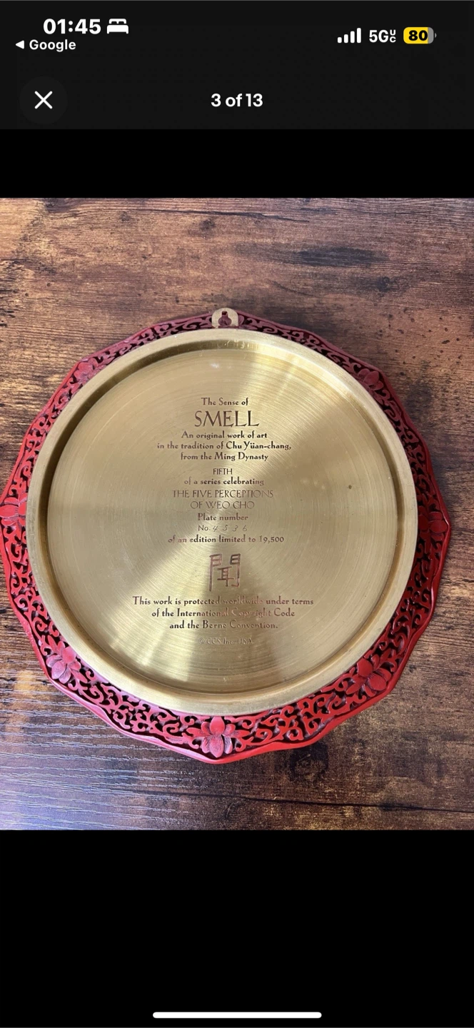 Chu Yuan-chang Ming Dynasty Plate Set 🥕 - photo 3