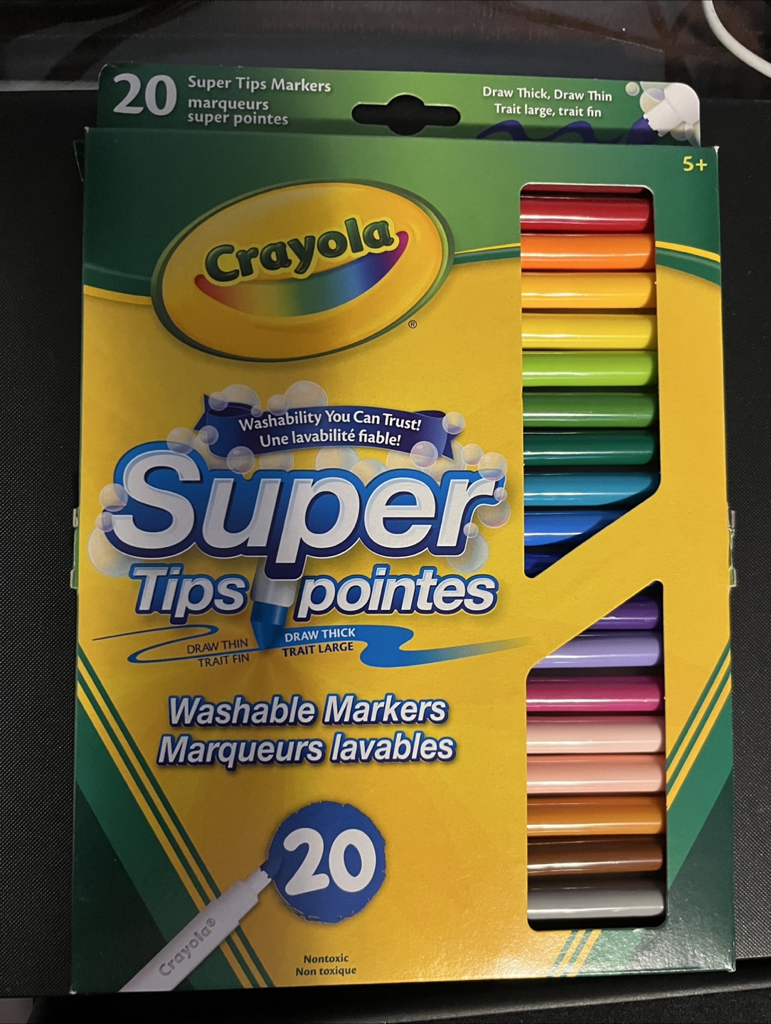 NEW Crayola Super Tips Washable Markers - 20 Pack