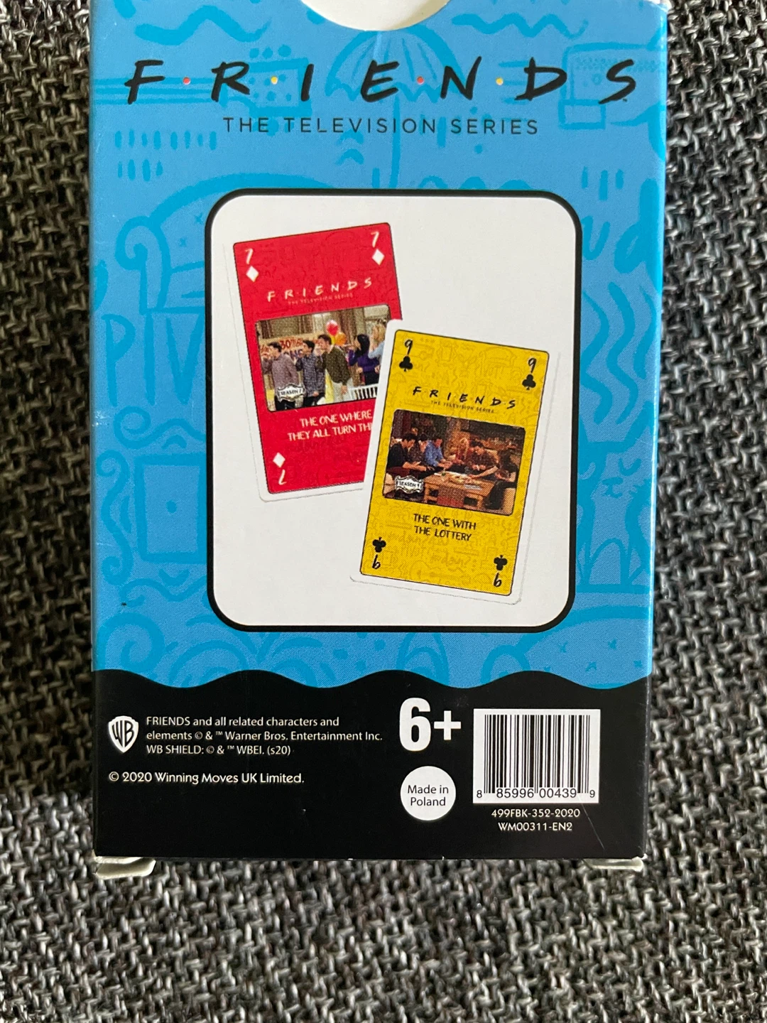 Friends TV Series deck of playing cards