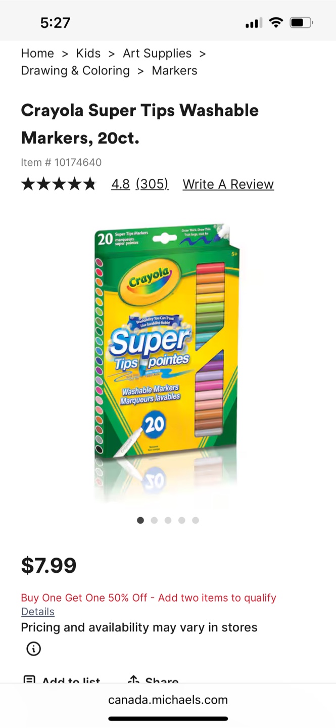 NEW Crayola Super Tips Washable Markers - 20 Pack - photo 3