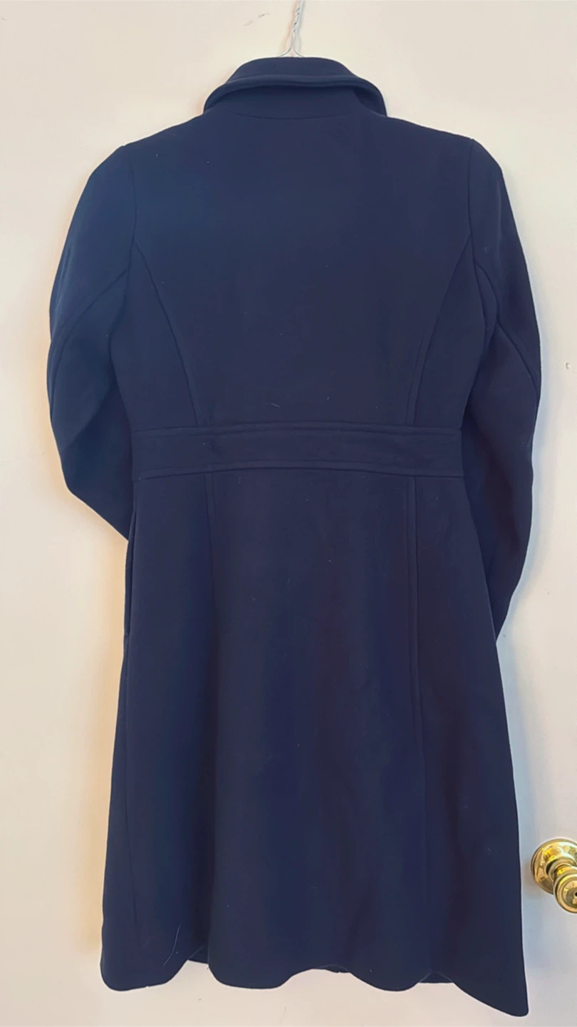 J.Crew Navy Blue Wool Blend Coat - Size 0 - photo 4