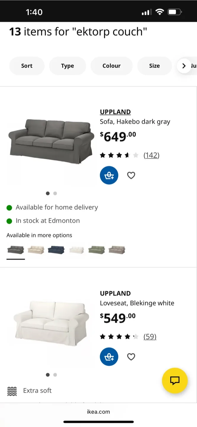 IKEA Ekholma Sofa - Hakebo Dark Gray image indicator(6)