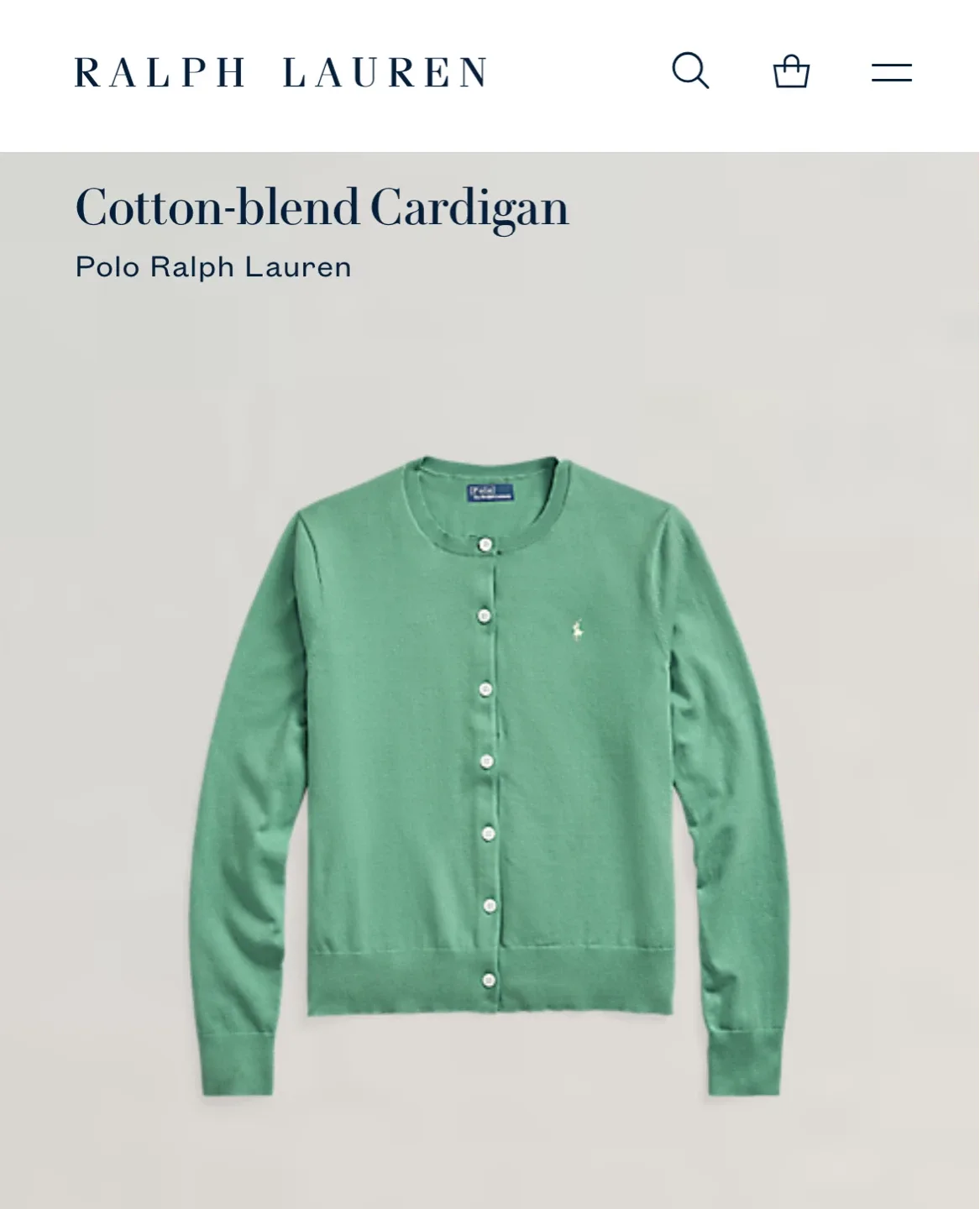 Polo Ralph Lauren Cotton-Blend Cardigan thumbnail