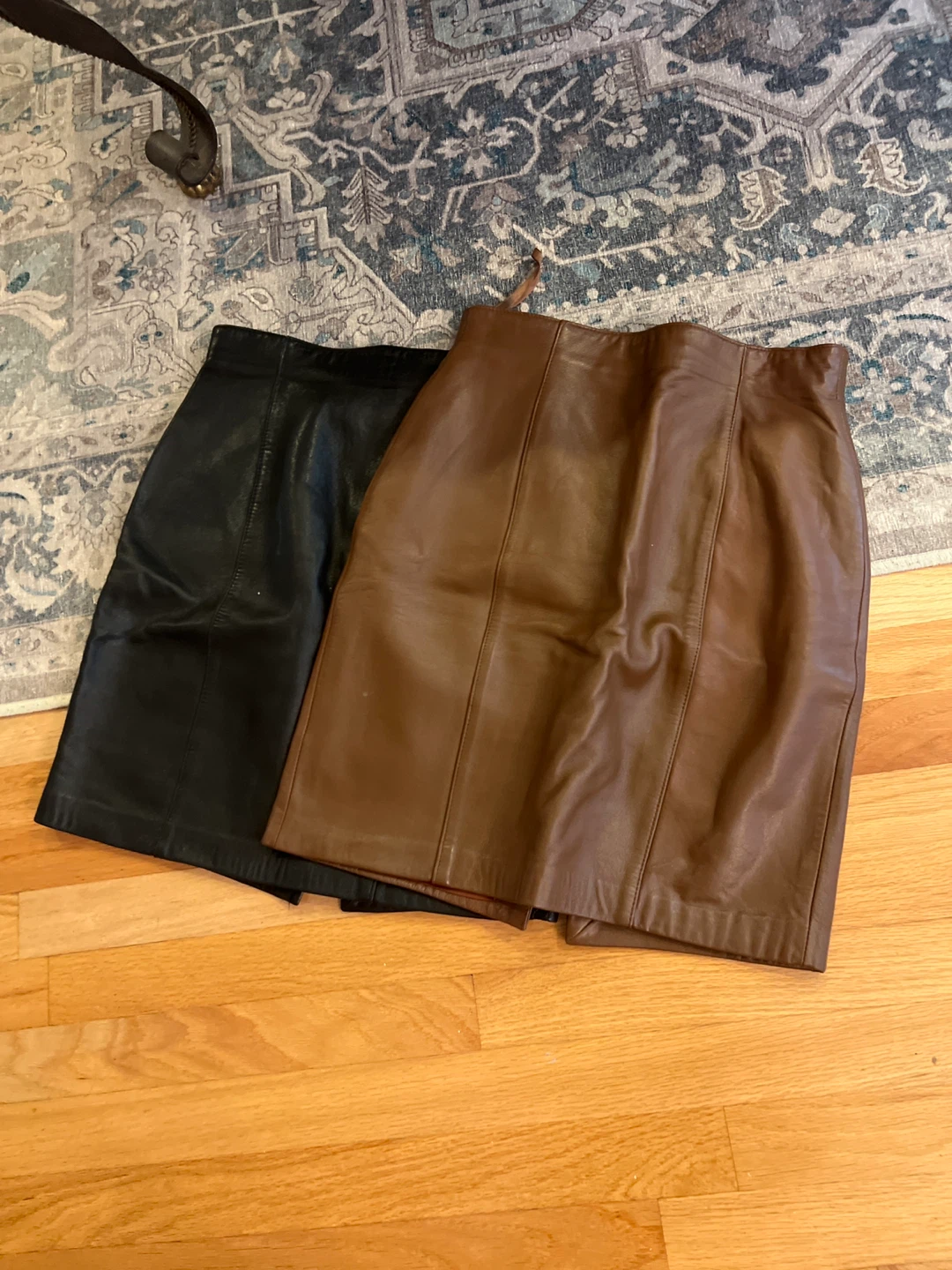 Heidi Taylor Petites Brown Leather Skirt - Size 8