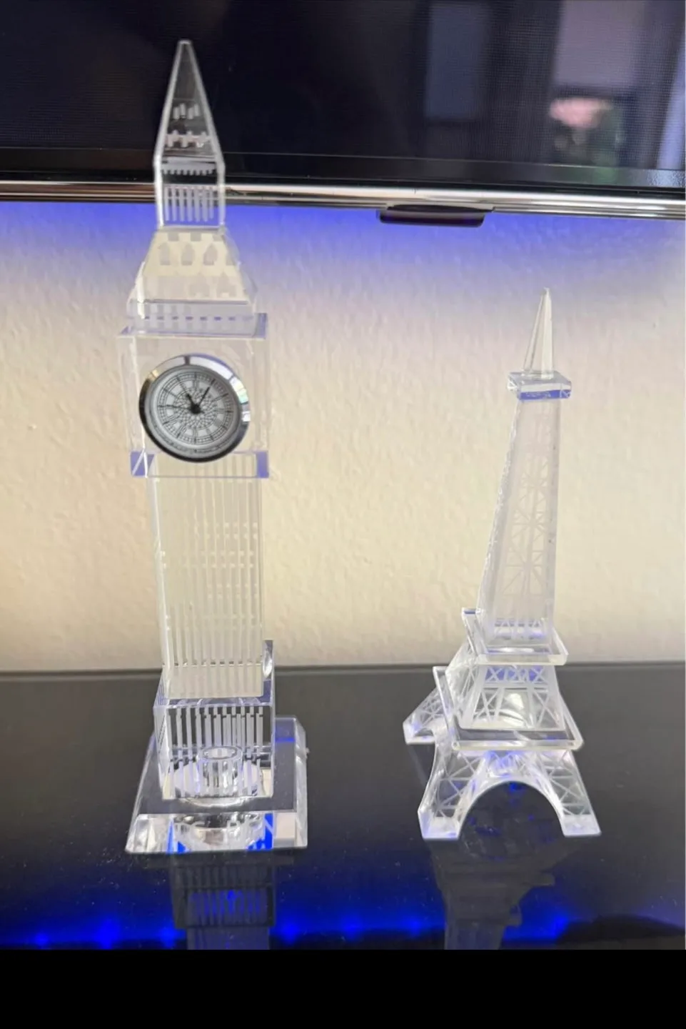Crystal Big Ben & Eiffel Tower Model Set