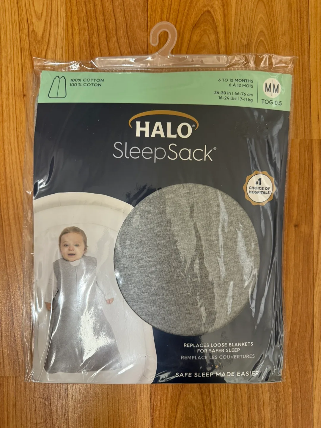 Halo SleepSack, 6-12 Months, Grey, New thumbnail